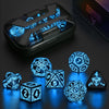 Wireless Charging LED Dice, DND Dice Rechargeable with Charging Box, ZHOORQI 7 PCS Light up Dices for Dungeons and Dragons RPG (