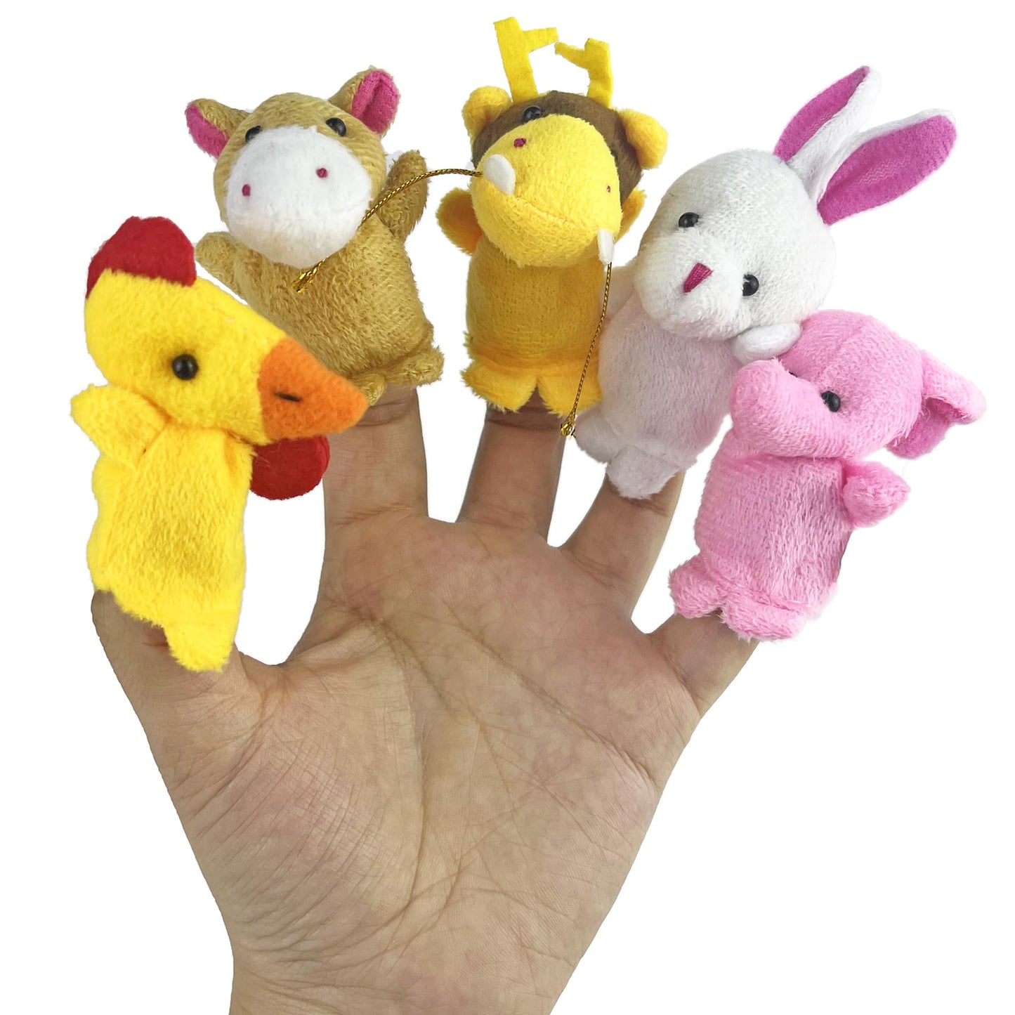 XIPEGPA 36 PCS Finger Puppets Set, Mini Stuffed Animals, Cotton, Multicolored, Small - Perfect for Storytelling, Teaching, and Party Favors
