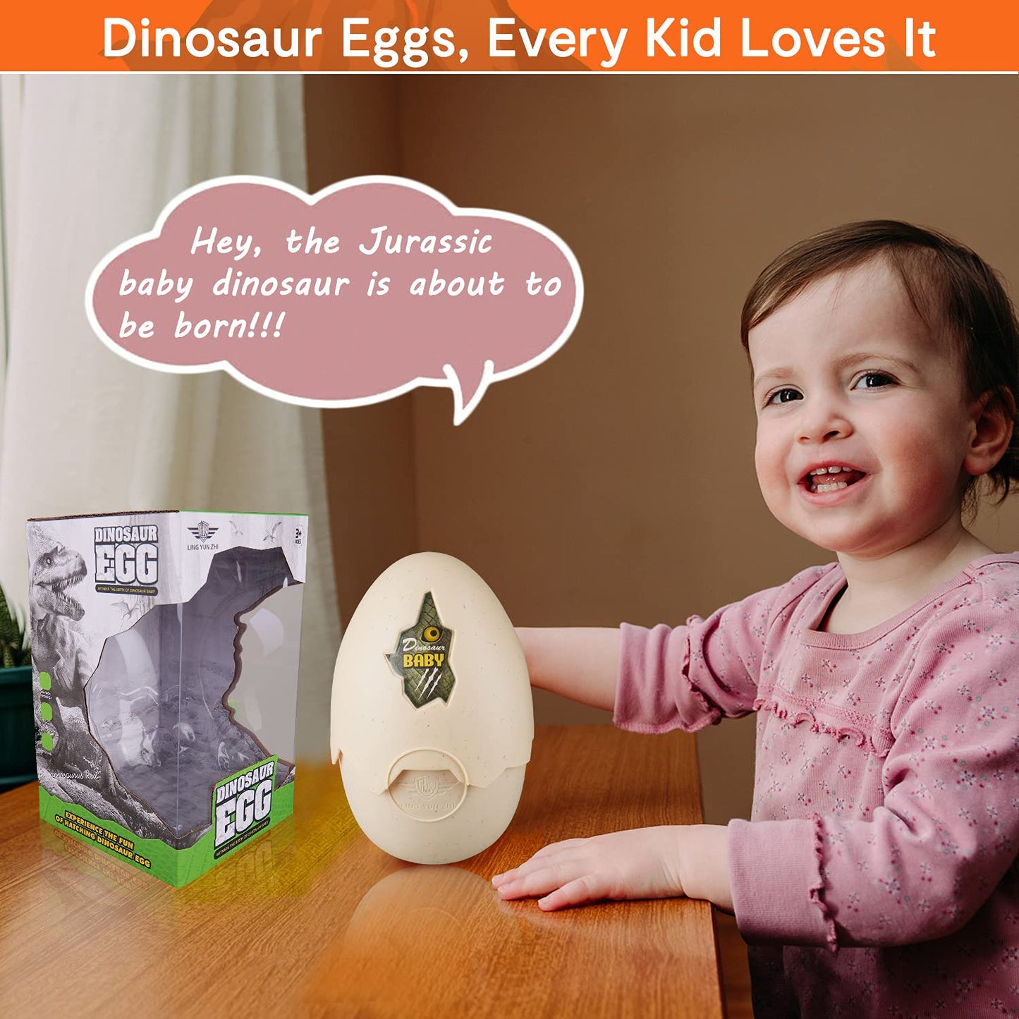Marsjoy Easter Dinosaur Egg Hatching Egg With Realistic Dinosaur Action Figure - Triceratops With Sound And Led Lights, Touch Co