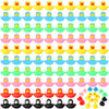 Zhanmai 300 Pcs Mini Rubber Ducks Set Bath Toy, Float Squeak Yellow Ducks In Bulk, Tiny Shower Rubber Ducks, Bathtub Toy Pool To