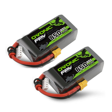 OVONIC Lipo Battery 850mAh 80C 11.1V 3S RC Battery with XT30 Connector for RC Plane DJI Quadcopter RC Airplane RC Helicopter RC