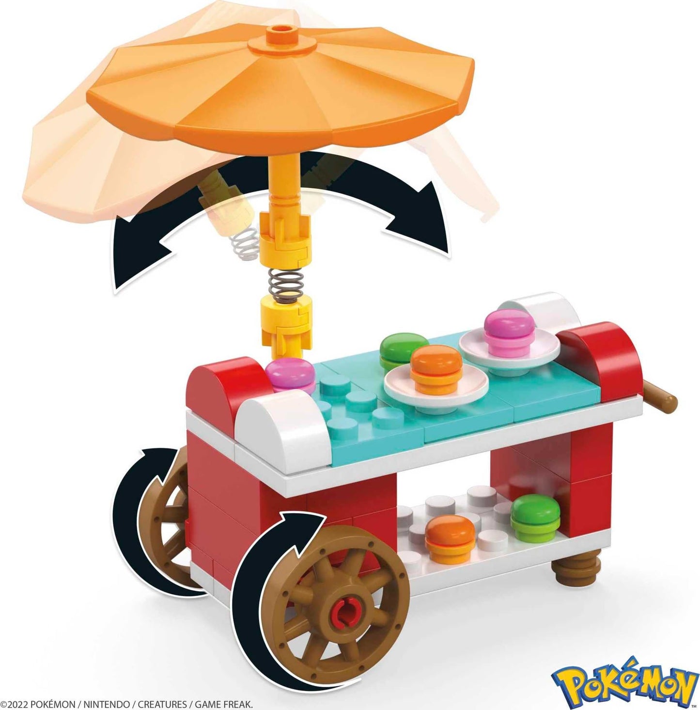 MEGA Pok mon Action Figure Building Toys Set, Pok mon Picnic with 193 Pieces, 2 Poseable Characters, Eevee and Riolu, Gift Ide