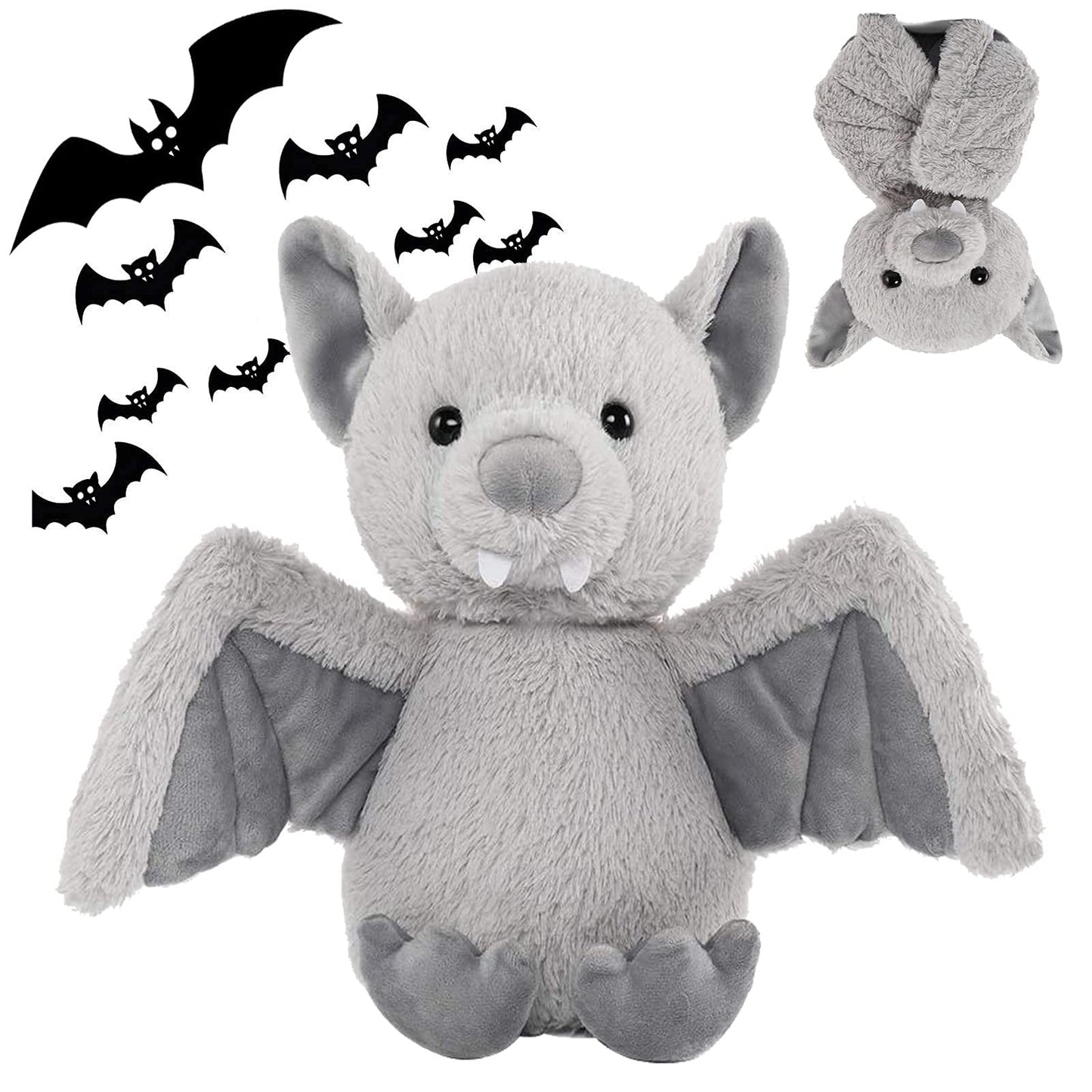 Cuddly 11 Inch Plush Bat Stuffed Animal Halloween Stuffed Animal Plush Toys Plush Animal Doll Bedtime Toys Birthday Xmas Furry G