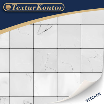 3 Sheets Self Adhesive Floor Tiles For Dollhouse 1:12 Scale (White Squared Tiles)