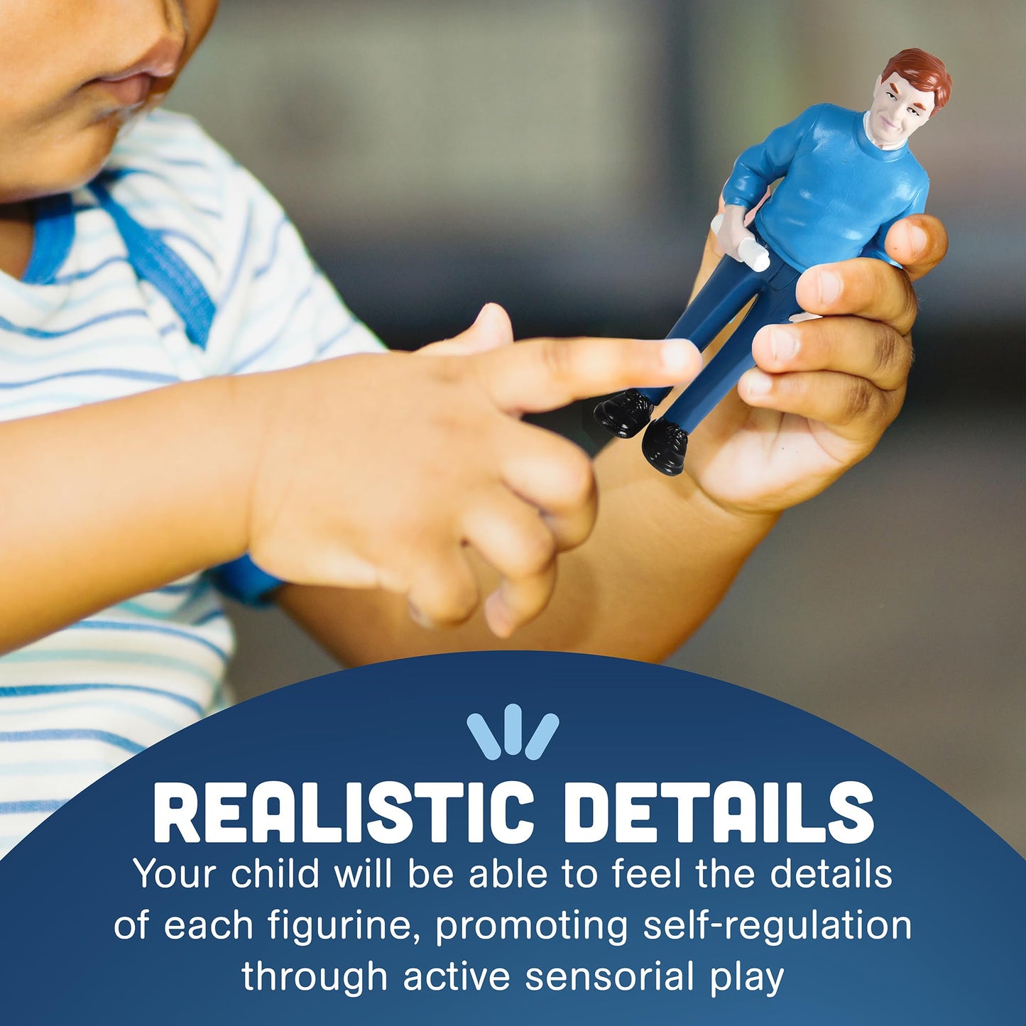 Creative Minds Marvel Education Caucasian Family Toy Figure Set for Kids Ages 3+, Set of 8 Inclusive and Diverse Dollhouse Toy F