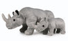 Ice King Bear Mom And Baby Stuffed Animals Set Zoo Wild Animals (Rhino)