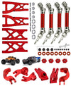 RCMYou Drive Shaft & Suspension Arm Set for 1/10 ARRMA Vorteks/Granite/Senton 4x4, Alloy Steel, Red