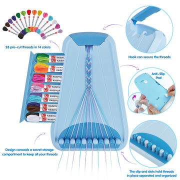 Arts And Crafts For Kids Ages 8-12,Friendship Bracelet Making Kit For Girl,Kids Jewelry Making Kit With 28 Pre-Cut Threads,Chris