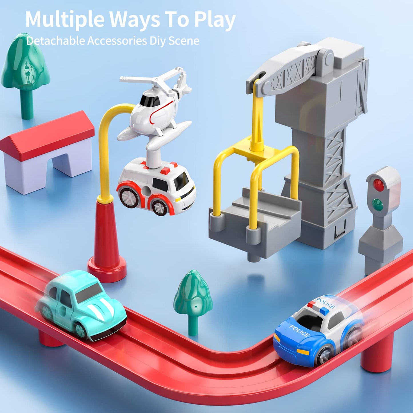 Kids Toys For 3 4 5 6 7 8 Year Old Boys Girls Race Tracks Car Adventures Toys For Boys Age 3, City Car Toys For Toddlers 2-4 Years, Educational Christmas Birthday Gifts