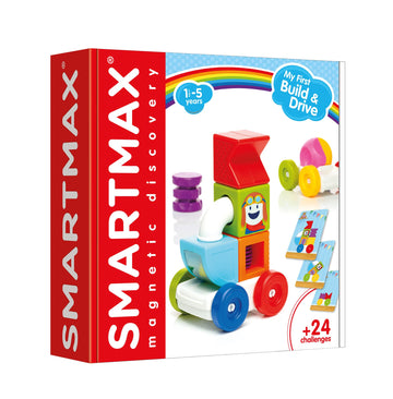 SmartMax My First Build and Drive Magnetic Vehicle Set, STEM Toy for Ages 1-5, Multicolor, Plastic, Model SMX 237US
