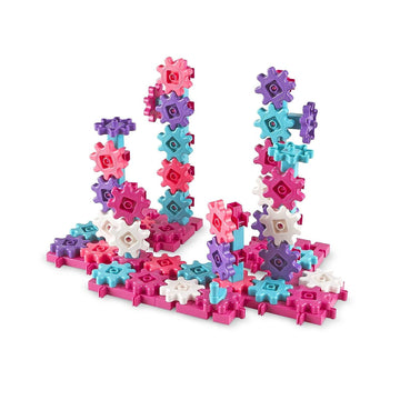 Learning Resources Gears! Gears! Gears! Deluxe Building Set Pink - 100 Pieces, Ages 3+ Stem Toys, Gears For Kids, Preschool Building Sets