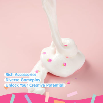 JOYIN Strawberry Milk Cow Slime - Soft, Non-Sticky, Mess-Free, Stress Relief Butter Slime Toys for Kids Classroom Reward, Boys a