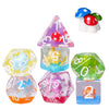 UDIXI 7-Die Mushroom D&D Dice Set, Resin DND Dice Set RPG Polyhedral Dice for Dungeons and Dragons Role Playing Games and Other