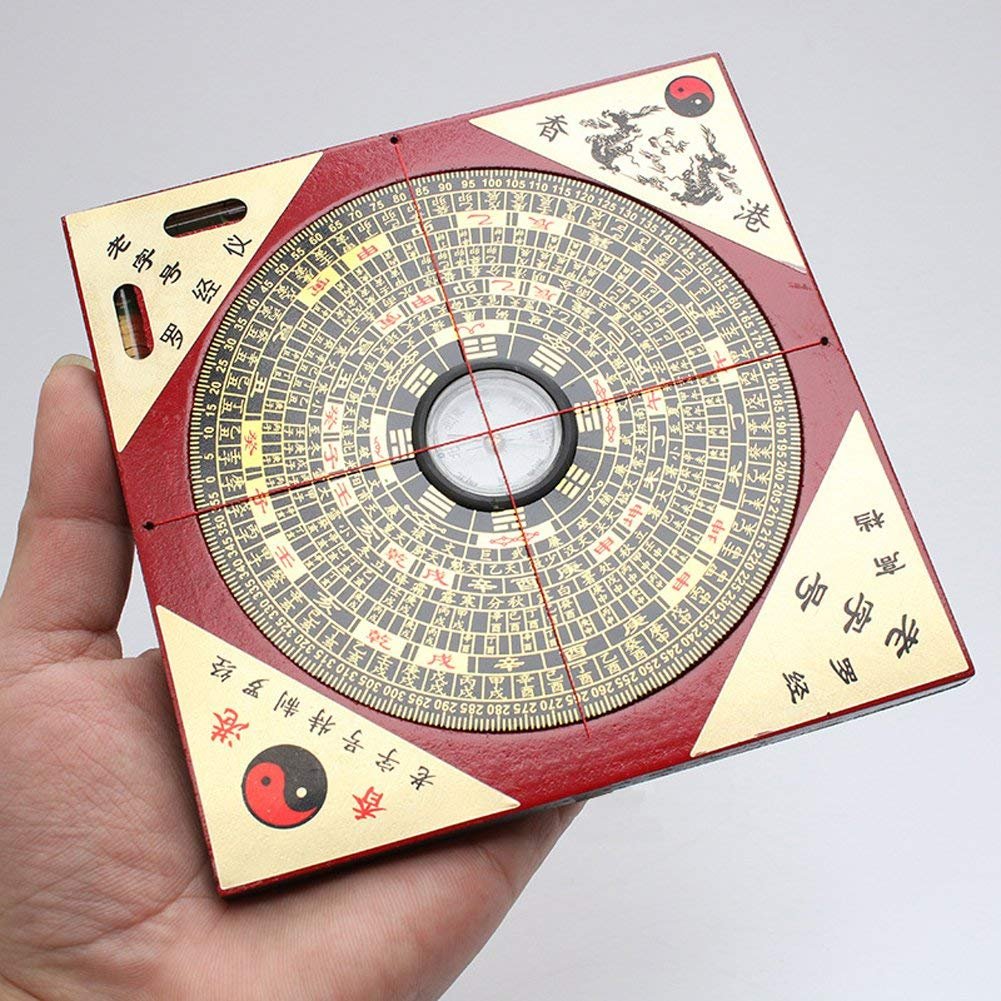 Fengshuige 5.3 Inch Feng Shui Compass Luo Pan/Chinese Ancient Chinese Compass