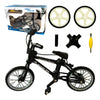 kidbeile Mini Finger Bike Toy - Alloy Mountain Bicycle Model with Tools, Movable Parts, Gift for Kids & Collectors (Black)