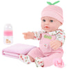 BDDOLL 12 Inch Baby Doll Playset with Clothes and Accessories Including Dolls Clothes Hats Socks Bottles Nipple Blanket