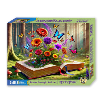 Springbok Books Brought to Life 500 Piece Jigsaw Puzzle for mature-themeds - Magical Book Illustration by Springbok Designs - Unique Cut Pieces