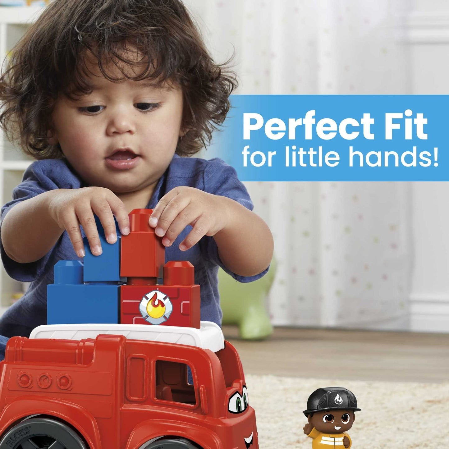Mega Bloks First Builders Freddy Fire Truck Gcx09, Building Toys For Toddlers (6 Pieces)