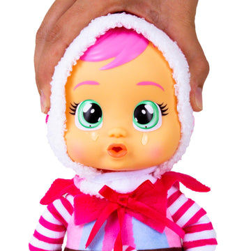Cry Babies Tiny Cuddles Christmas Pixy - 9' Baby Dolls, Cries Real Tears, Red And White Candy Cane Themed Pajamas