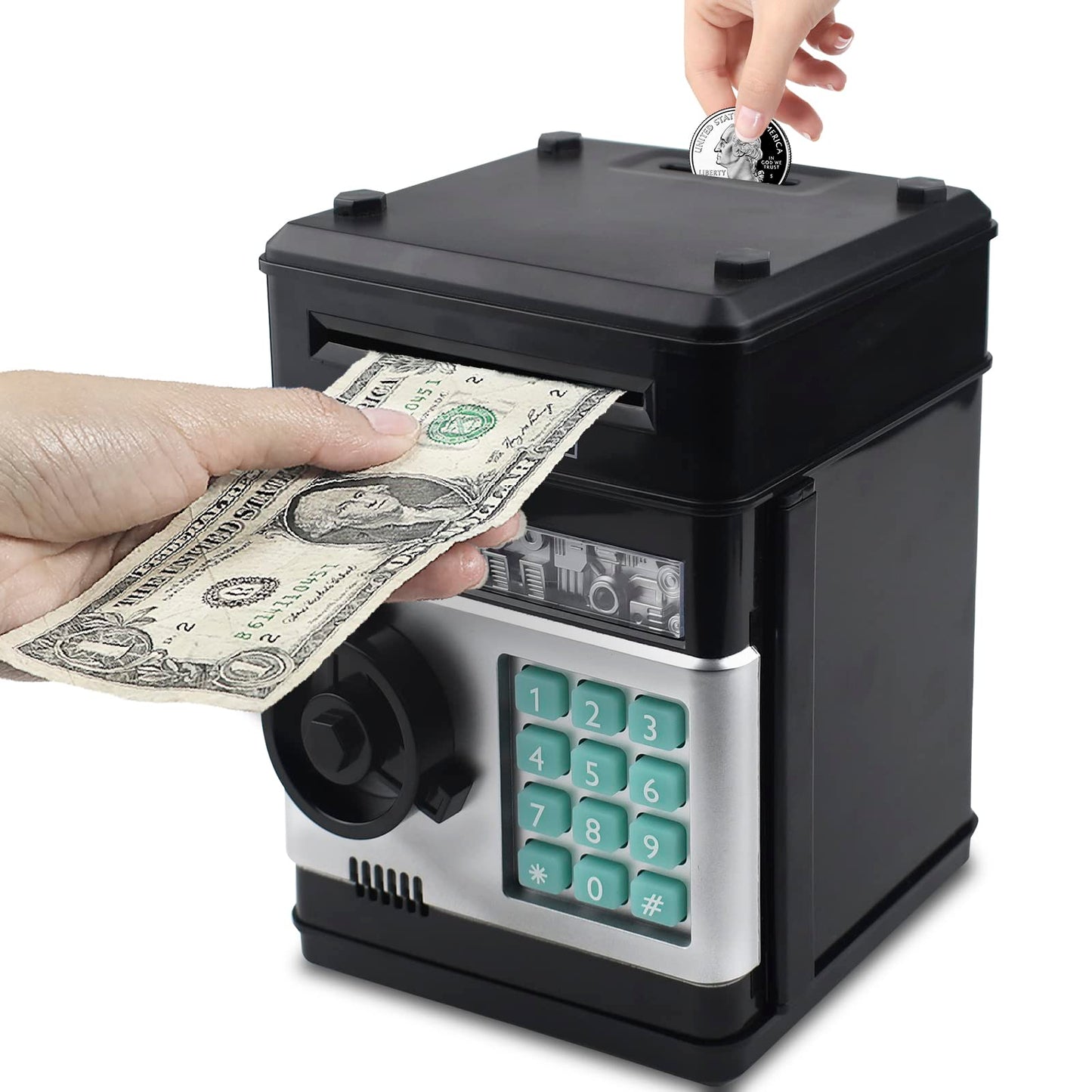 Electronic Piggy Bank With Password Lock & Mini Atm Function - Money Saving Box For Kids, Safe Coin Bank Toy For Ages 3 For Boys