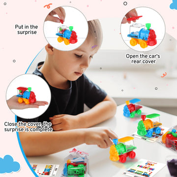 JellyArch 24 Sets Valentines Day Gifts for Kids Valentines Day Cards with Trucks, Goodie Bag Stuffers Gift Exchange School Class