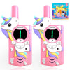 Unicorn Kids Walkie Talkies,Toys For 3-12 Year Old Boys Girls,3 Channels 2 Way Radio Toy, 2 Miles Range For Outdoor, Camping, Hi