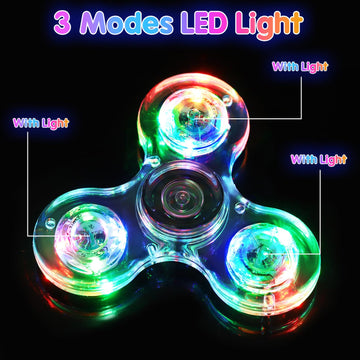 Gigilli Fidget Spinners 16 Pcs, Valentines Party Favors Led Light Up Bulk Fidget Spinners Kids 4-12, Valentine Goodie Bag Stuffe