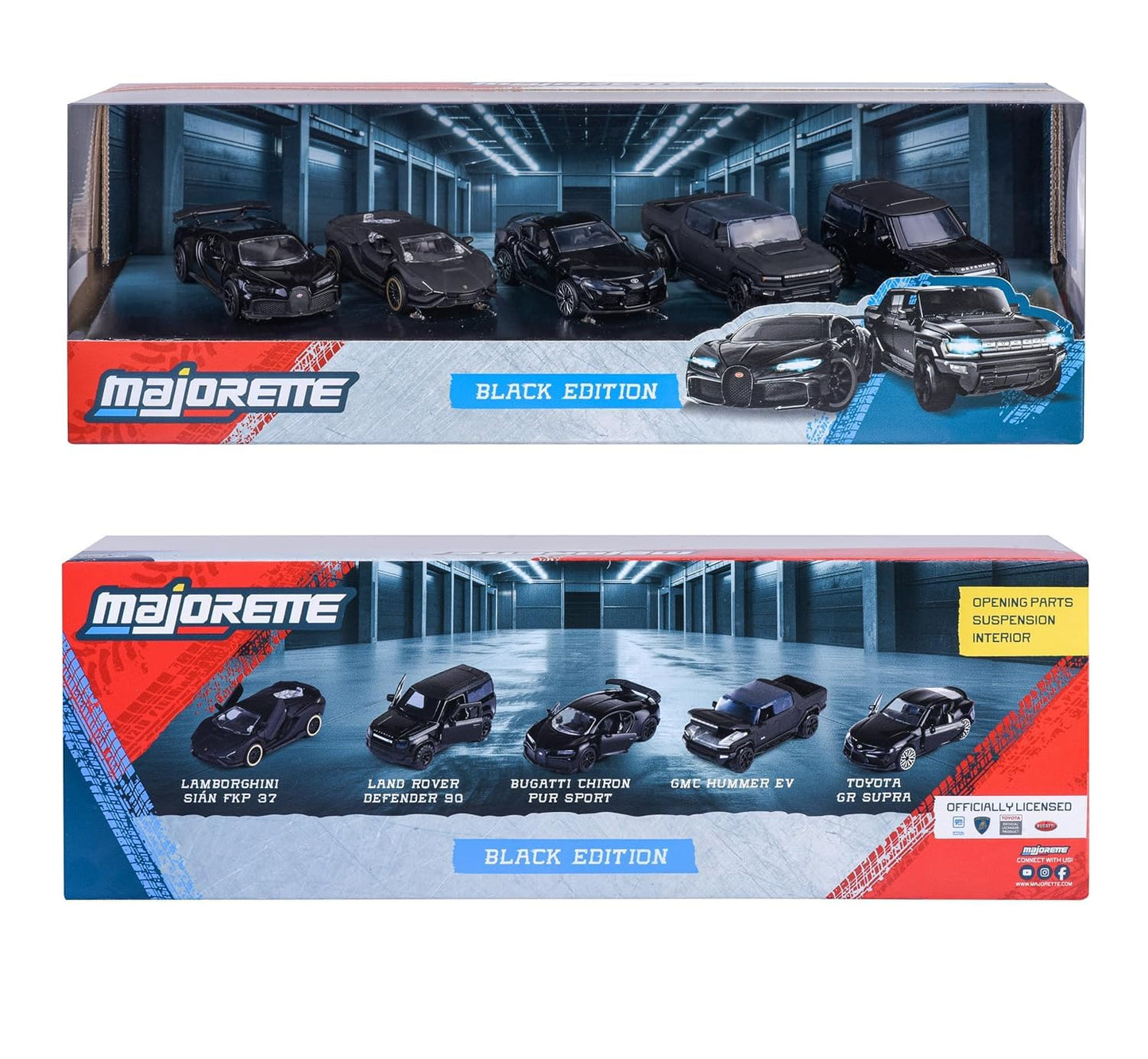 X-Tmaga Esoyl Black Edition(2023) Giftpack 5 Piece Set 1/64 Diecast Model Cars By Majorette 212053174
