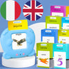 KILOGOGRAPH Bilingual English Italian Flash Cards - Talking Flash Cards for Kids, 510 Sight Words, Pocket Speech for Toddlers 3-