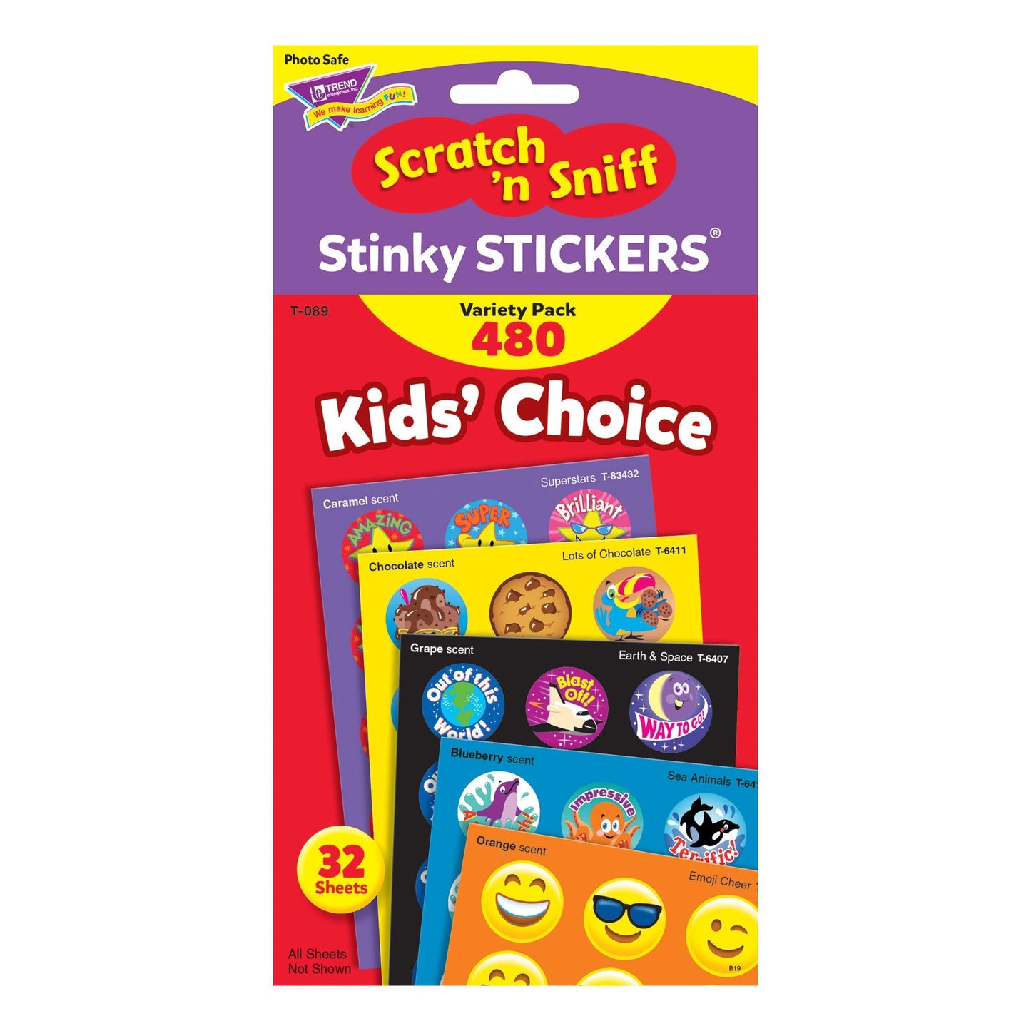 TREND ENTERPRISES: Kids Choice, Scented Scratch N Sniff Stinky Stickers, Fun for Rewards, Incentives, Crafts and as Collectibl