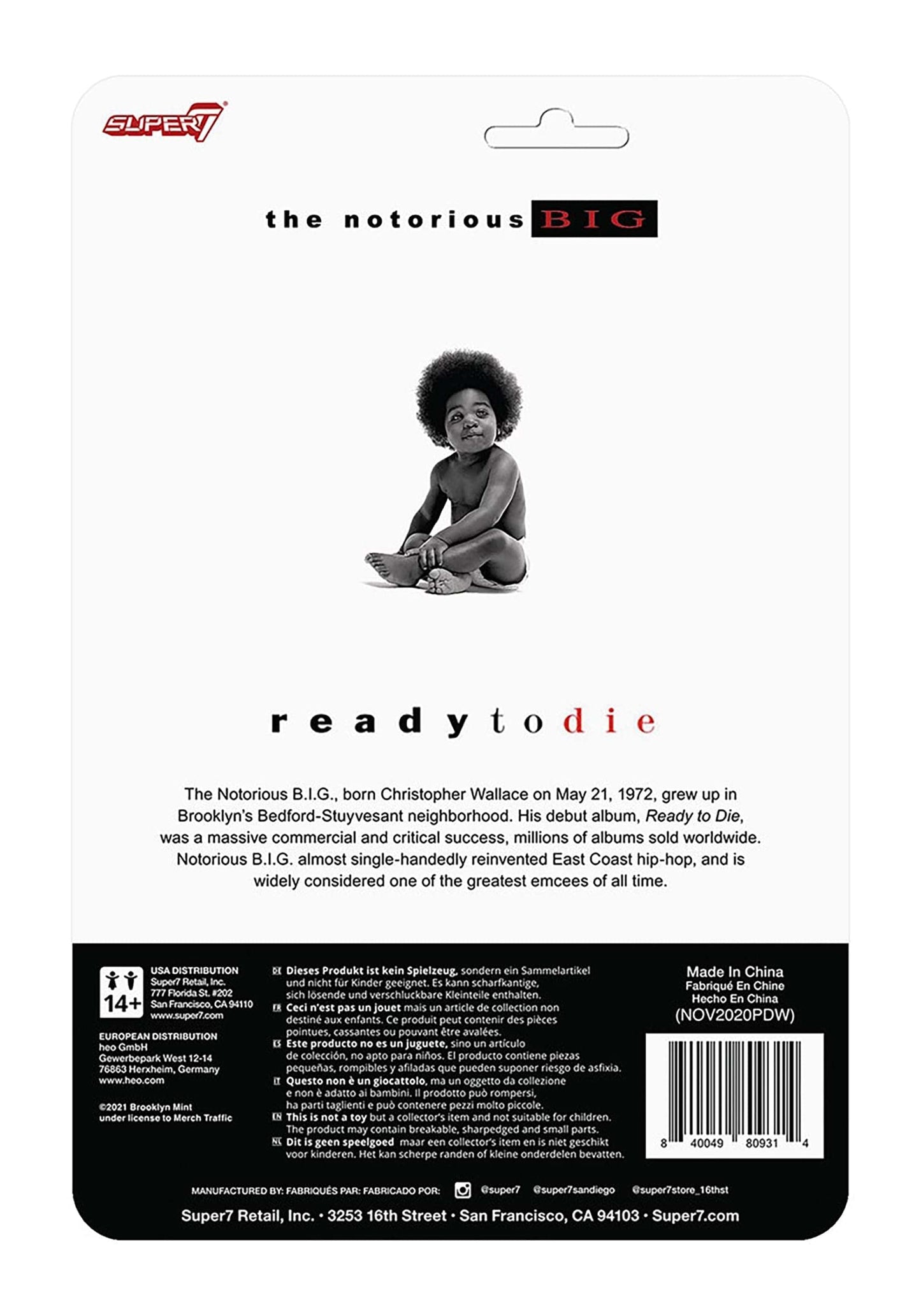 Super7 The Notorious B.I.G. Reaction Figure