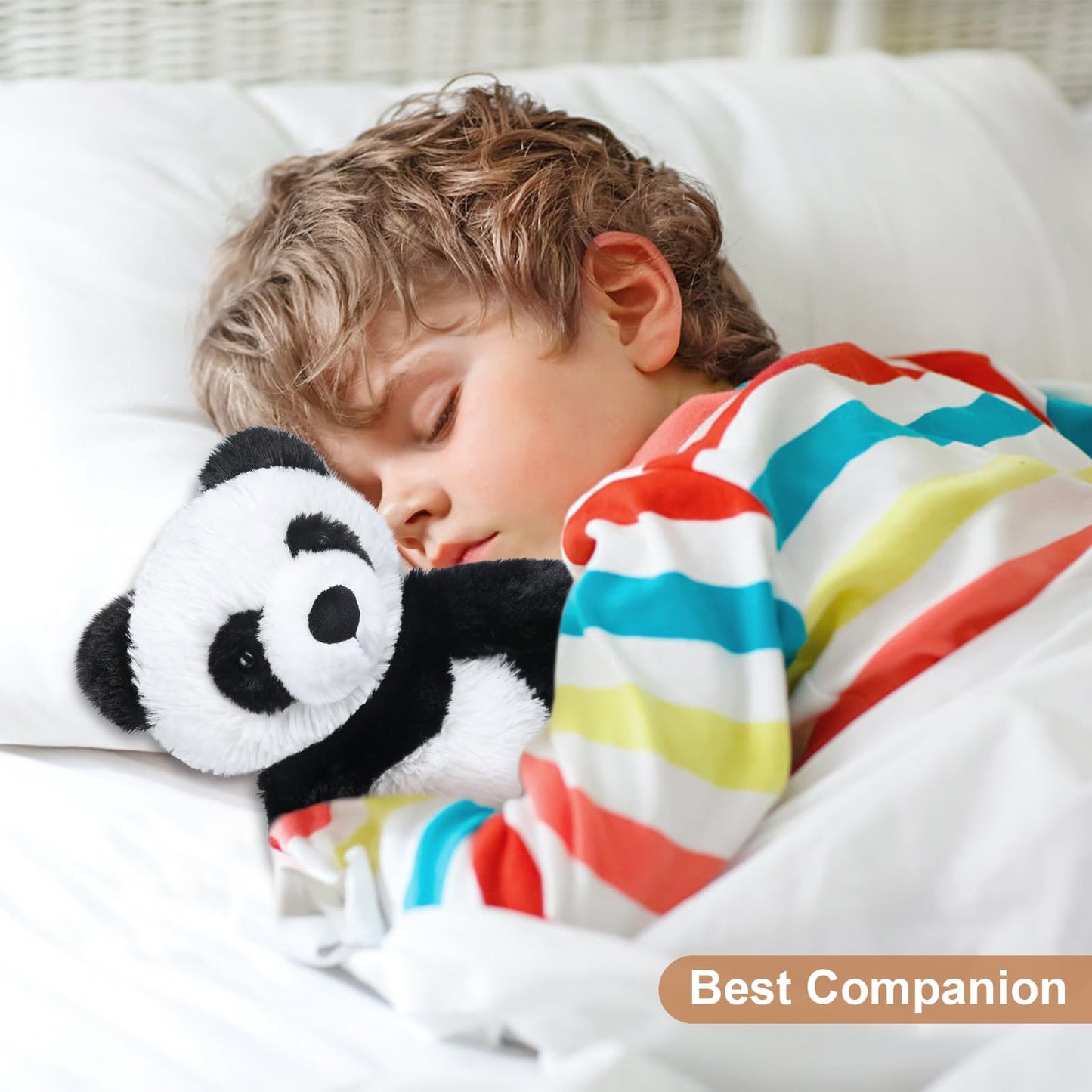 SuzziPals Heatable Panda Stuffed Animal - Microwavable Plush Toy for Soothing & Relaxation, Fantasy Color, Model PALS-27