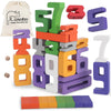 Lasoba Wooden Numberblocks Toys, 30 Pcs Number Blocks Toys For Kids, Large Number Block 1-10, Digital Building Blocks, Stacking