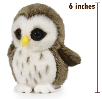 Ice King Bear Plush Toy - 6 Brown Owl Stuffed Animal - Wild Animal Zoo Family Collection