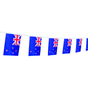 New Zealand Flag New Zealander Flag,100Feet/76Pcs National Country World Pennant Flags Banner,Party Decorations Supplies For,Bar