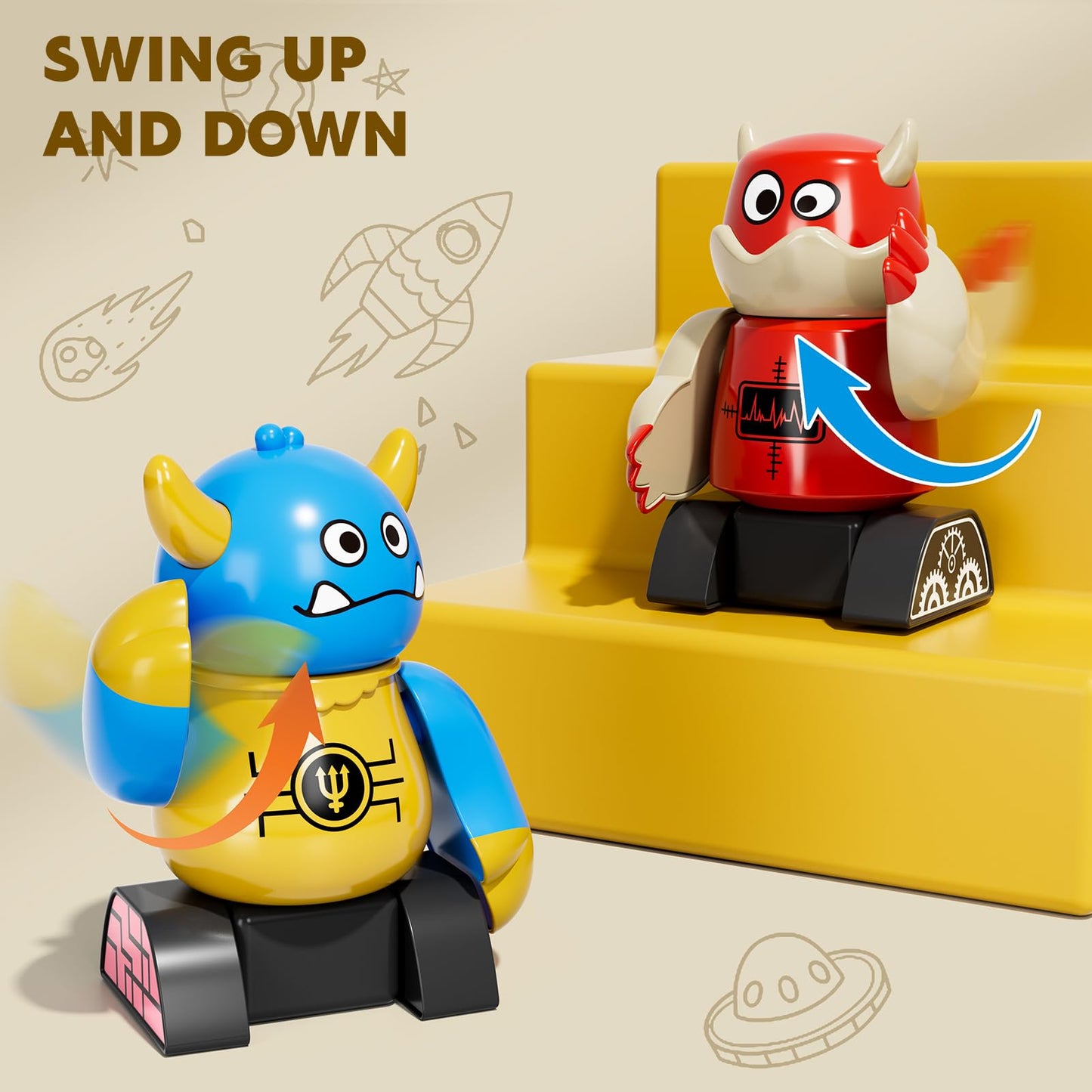 Temi Magnetic Robot Toy For 3-5 Years Old - Monster Blocks Stacking Transform Toys With Storage Box, Set For Kids Age 3 4 5 6 7 Years Old Boys, Christmas & Birthday Gift