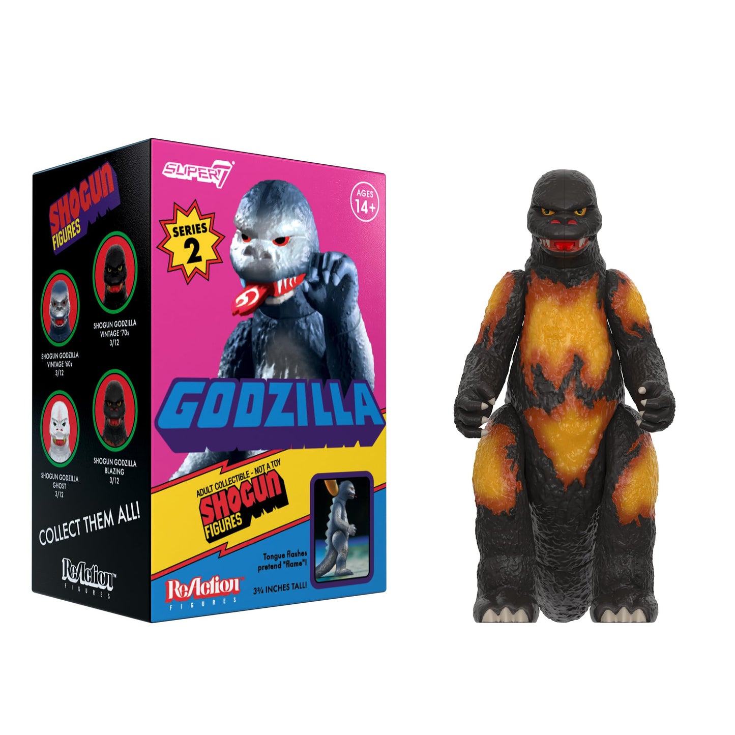 Super7 Toho Blind Box Wave 04 (Shogun V2) - Blind Box Flat Action Figure - Set Of 12 Action Figures