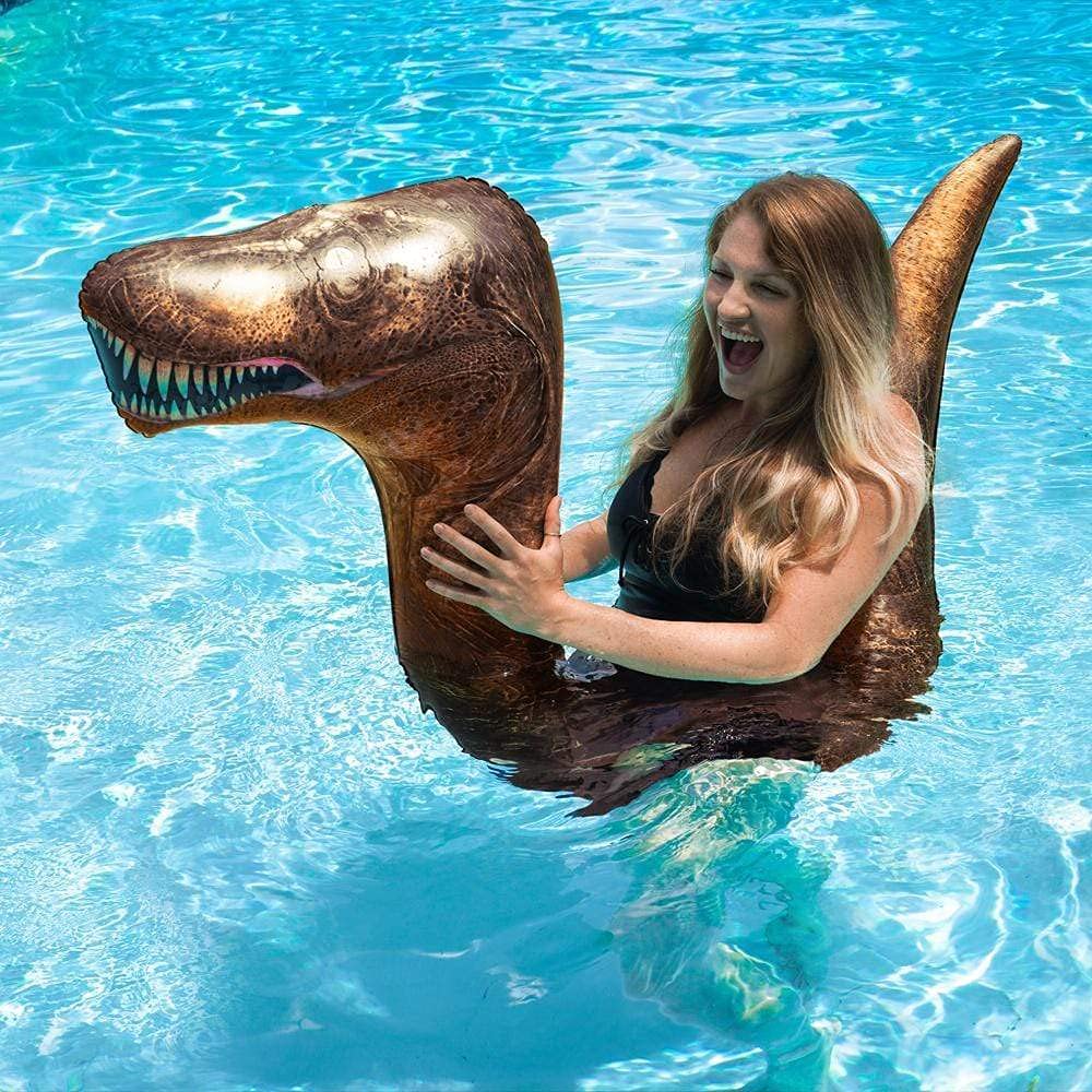 Poolcandy Inflatable Animal Swim Noodles Dinosaur T-Rex Ride-On Noodle