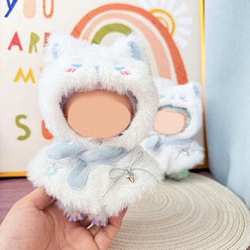 QIUTIMIY Clothes for Doll 17cm Doll Clothes 2-Piece-Set Doll Clothes enhanced Doll Outfit with Accessories-Birthday Cloak+Scarf(NO Doll Included)