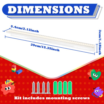 3-Pack Display Shelves For Minifigure - Wall Mount Shelf For Building Bricks Holds Up To 72 Figures, Cabinet Acrylic Floating Di