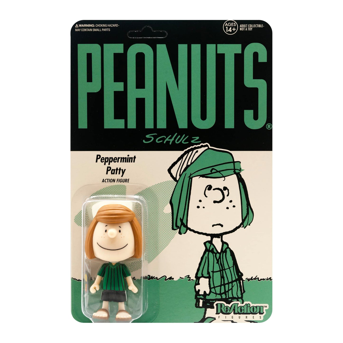 Super7 Peanuts Camp Peppermint Patty 3.75 in Reaction Figure