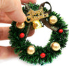 Sxfse Dollhouse Decoration Accessories, 1:12/1:6 Toy House Miniature Scene Model Christmas Wreath Pretend Toys