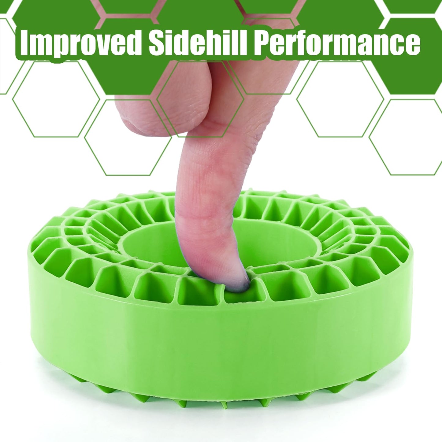 Injora 4Pcs Silicone Rubber Insert Foam For 132-134Mm (5.25'' Od) 2.2'' Tires(Green)