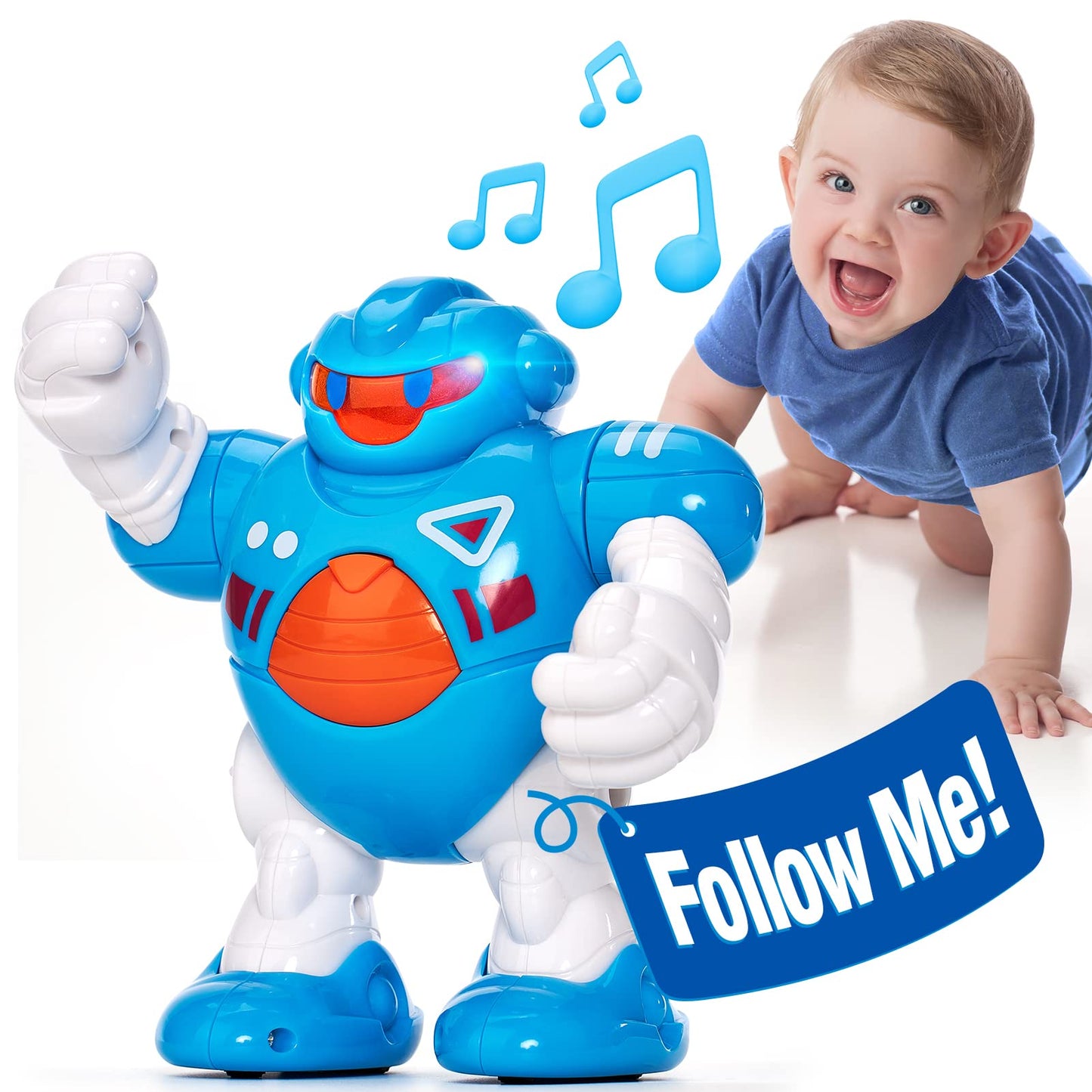 Hahaland Baby Walking Activity Robot Junior With Musical, Sounds, Light, Interactive Toys For 1 Year Old Boy