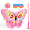 Threan Butterfly Pinata Bundle with Bat & Blindfold - Cardboard, Various Shades of Pink, Perfect for Birthday or Baby Shower