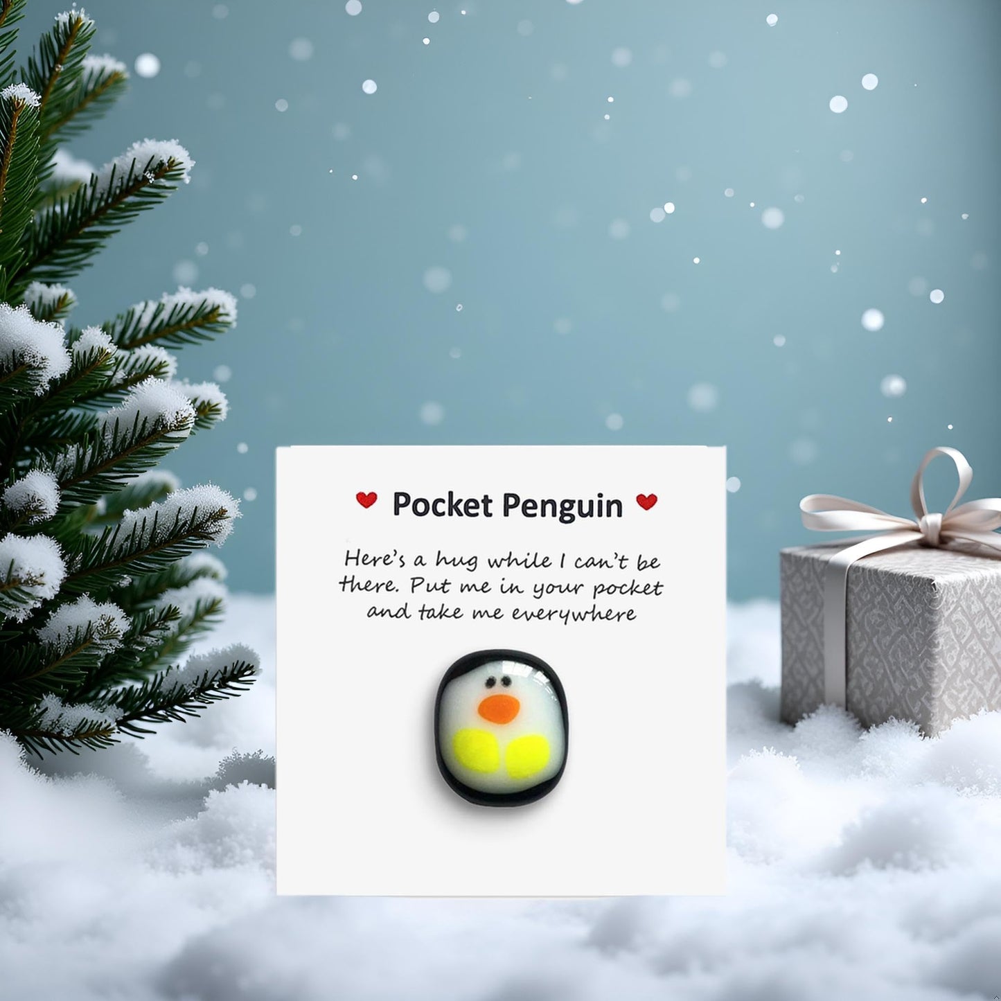 A Little Pocket Penguin Hug,Mini Cute Pocket Penguin Hug Animal Decoration Special Encourage Birthday Wedding Party Valentines P