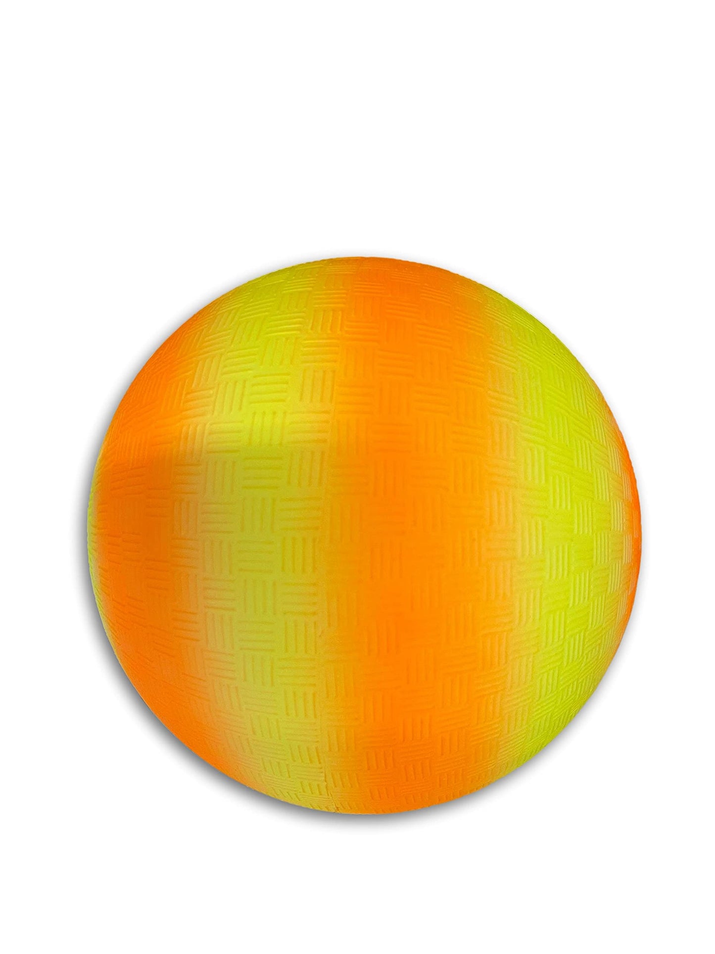 Toys+ 8.5 Inch Playground Balls Red, Blue, Green, Yellow And Rainbow! (1 Ball, Orange Strip)