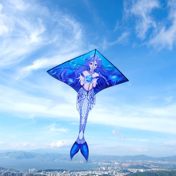 Mint's Colorful Life Magic Mermaid Kite for Girls & Kids, Easiest to Fly Delta Kite