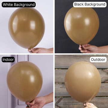 Partywoo Coffee Brown Balloons, 100 Pcs 12 Inch Boho Brown Balloons, Brown Balloons For Balloon Garland Or Balloon Arch As Party Decorations, Wedding Decorations, Baby Shower Decorations, Brown-F09