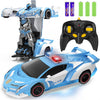 Senfhome Remote Control Car - Transforming Toy Car Robot, One-Button Deformation with Flashing Lights 2.4GHz 1:18 Scale Transfor